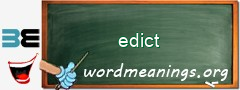 WordMeaning blackboard for edict